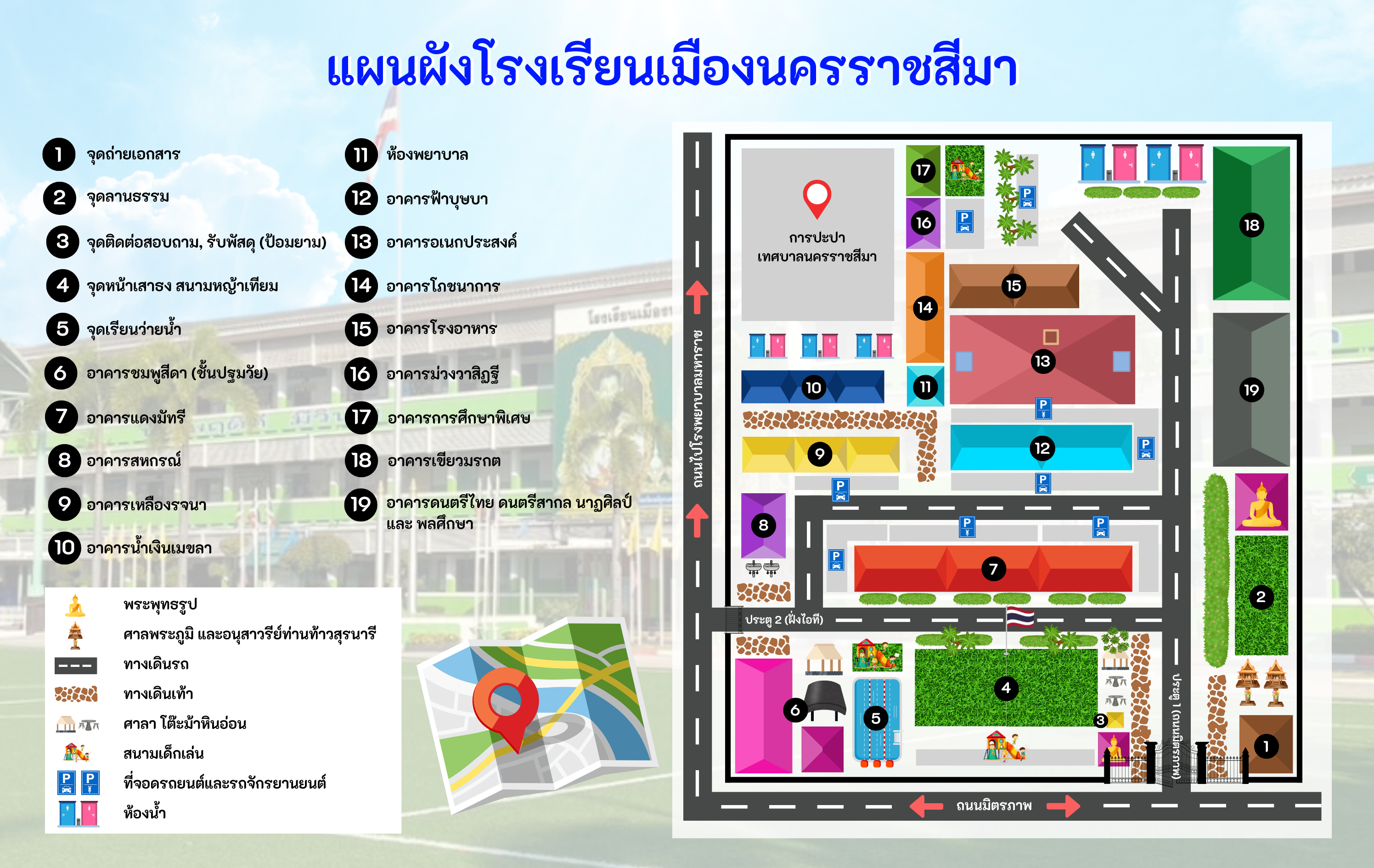 แผนผังโรงเรียนเมืองนครราชสีมา